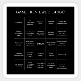 Game Reviewer Bingo! Magnet